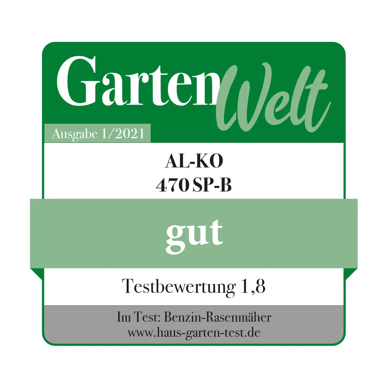 Testsiegel Gartenwelt | Benzin-Rasenmäher 470 SP B 